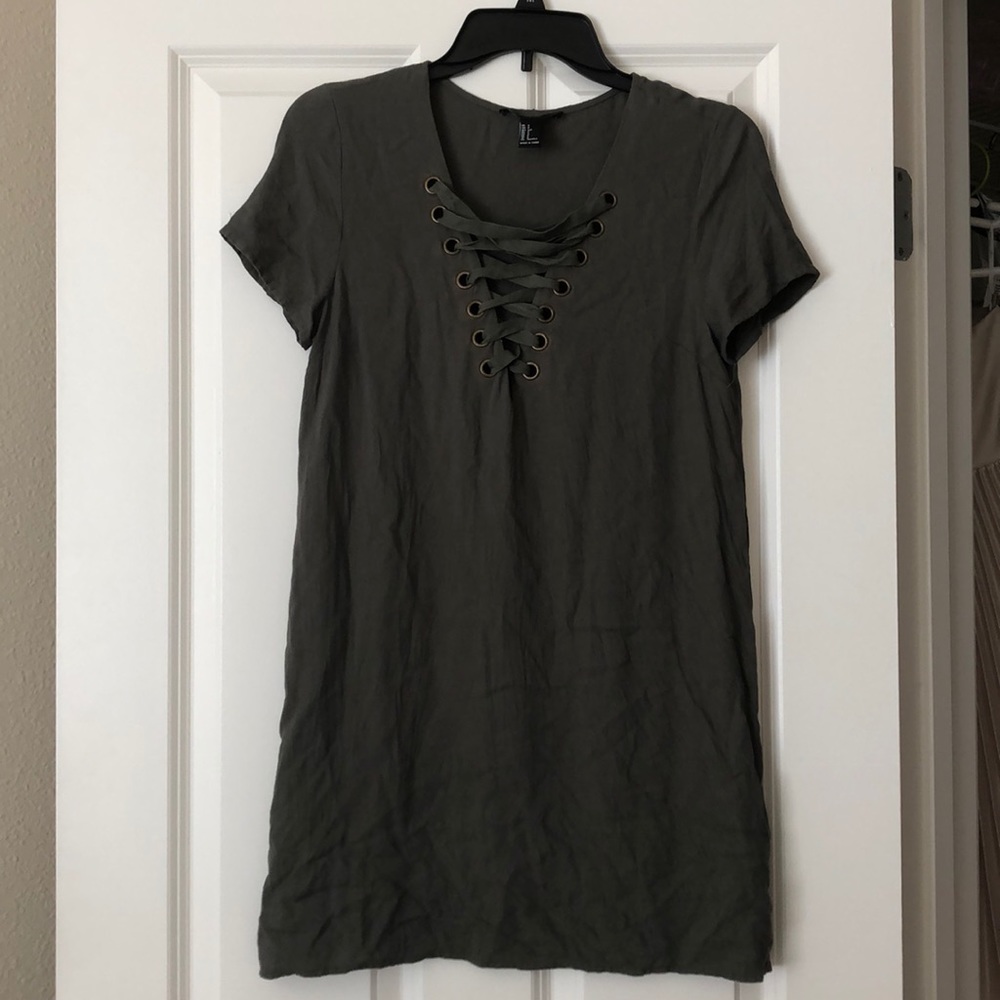 Forever 21 Olive Green Tunic Shirt